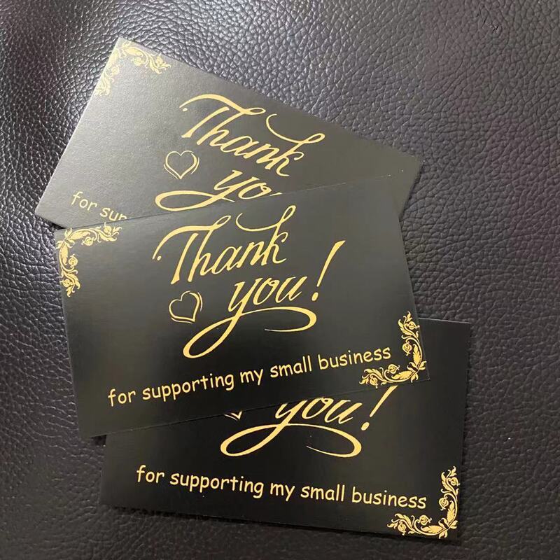 Thank you card foreign trade Chinese and English thank you card coupon coated paper film