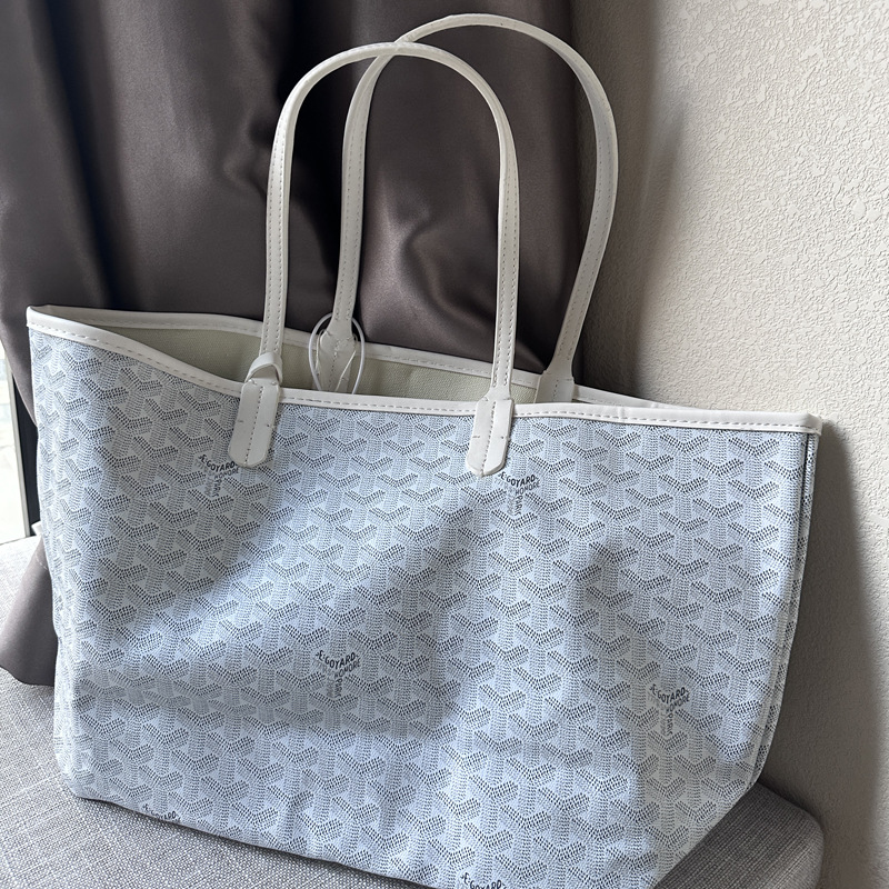 Cuero genuino Goyard bolso de las mujeres perro diente Y palabra impresa Hobo bolso de mano bolsa de compras de gran capacidad bolso de las mujeres