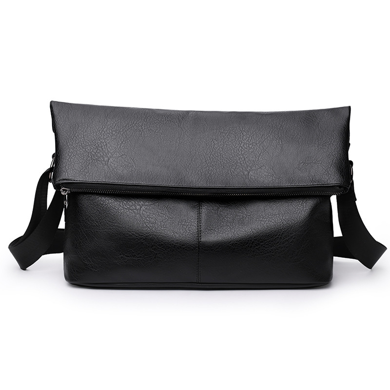 New PU Retro Men's Shoulder Bag General Bag Business Meeting Documents Backpack Men's Bag Fashion Brand Crossbody Bag