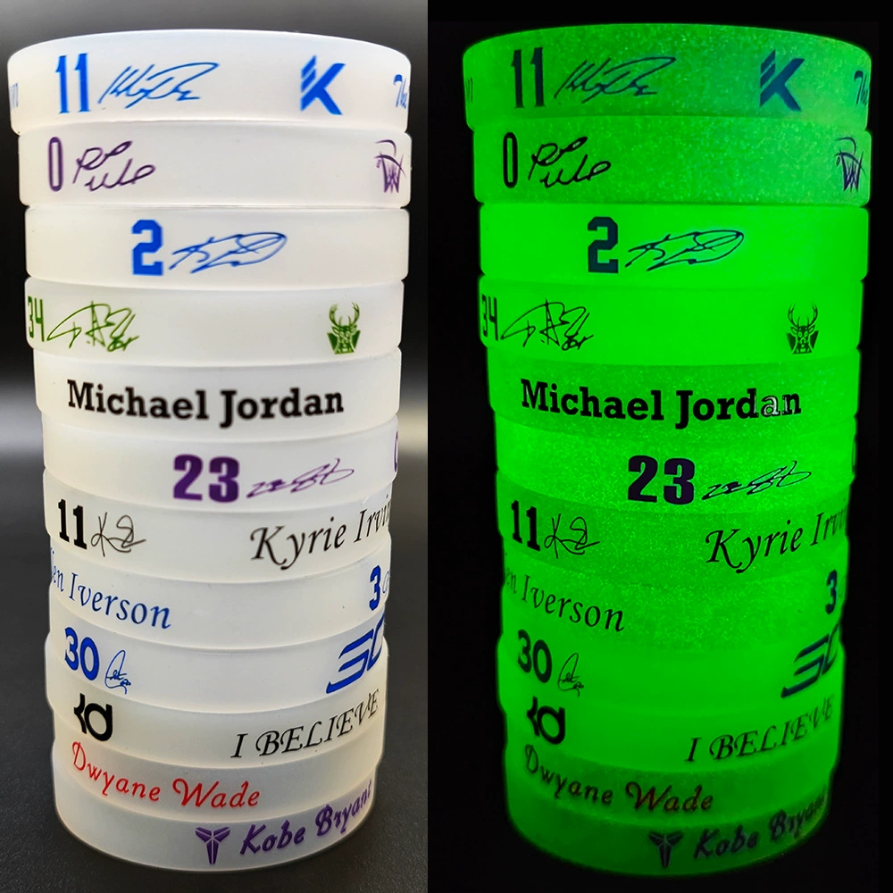 Баскетбол NBA Football Stars Lighting силиконовый браслет вентилятор маленький подарок спортивный браслет сувенир