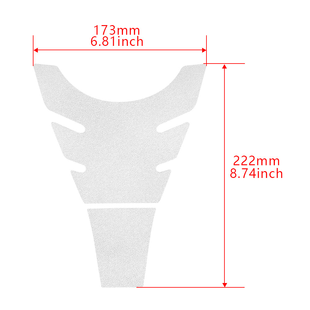 Aplicable a Suzuki Yamaha Hauge Kawasaki motocicleta modificada adhesivo protector del tanque de combustible adhesivo de hueso de pez adhesivo transparente esmerilado