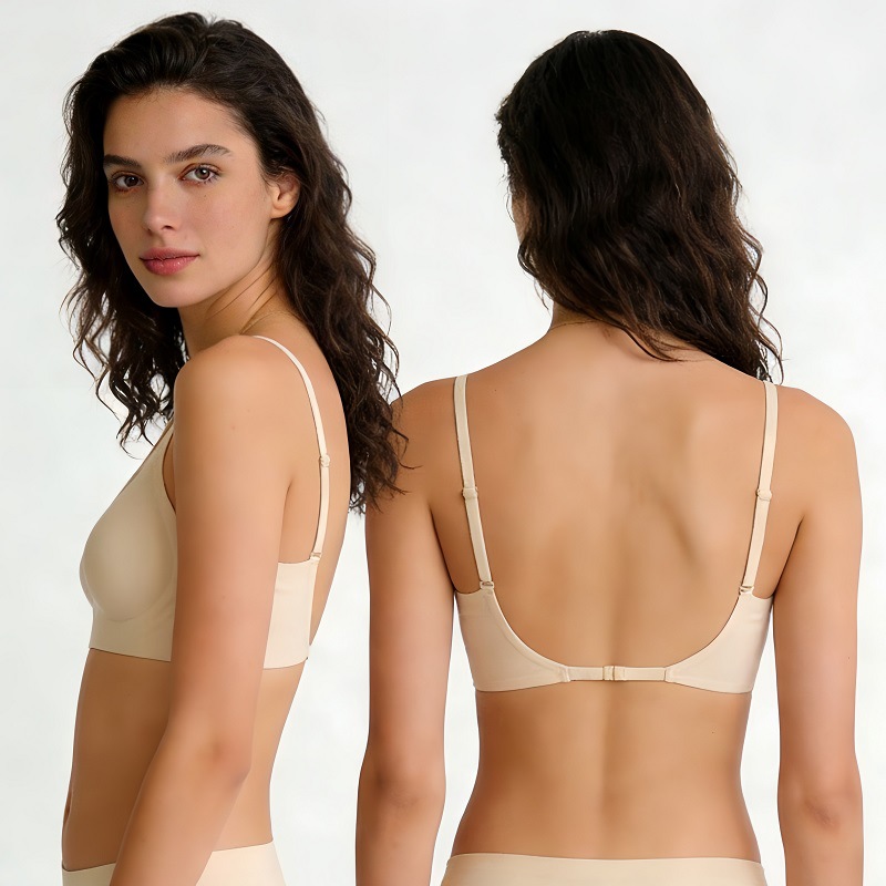 Wireless Seamless Bra Sexy Lingerie With Cross Back Design_voghion.com