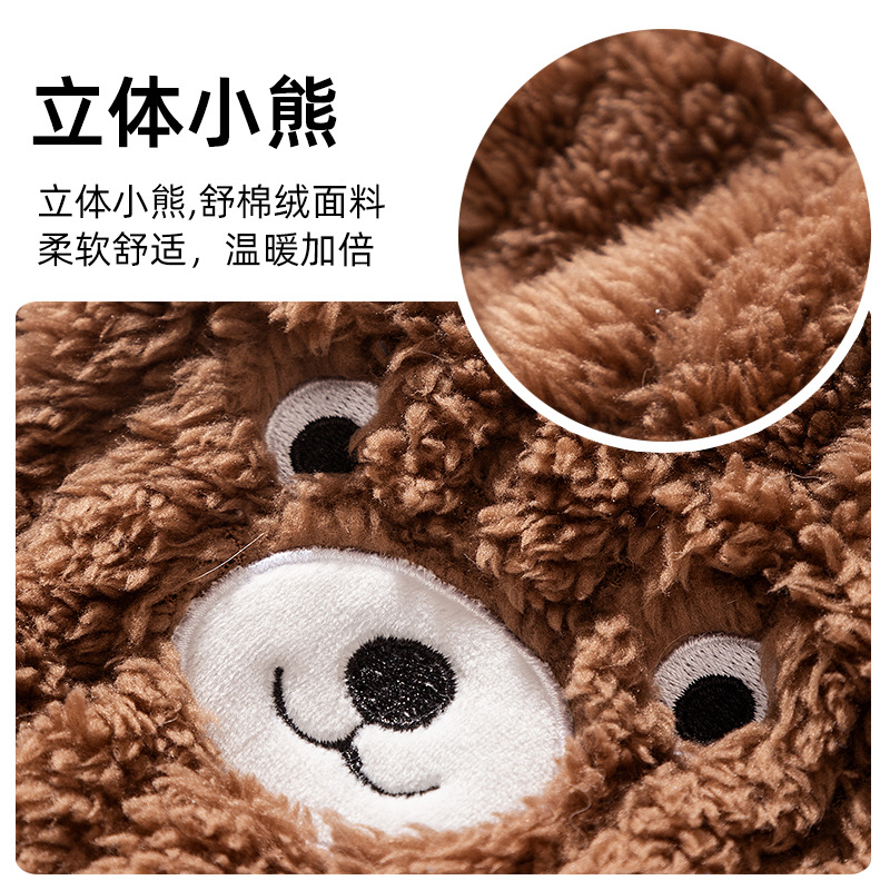 Otoño y invierno perros coreanos orejas tridimensionales osos dos patas cálidas camisas de terciopelo gato invierno peluche ropa de perro