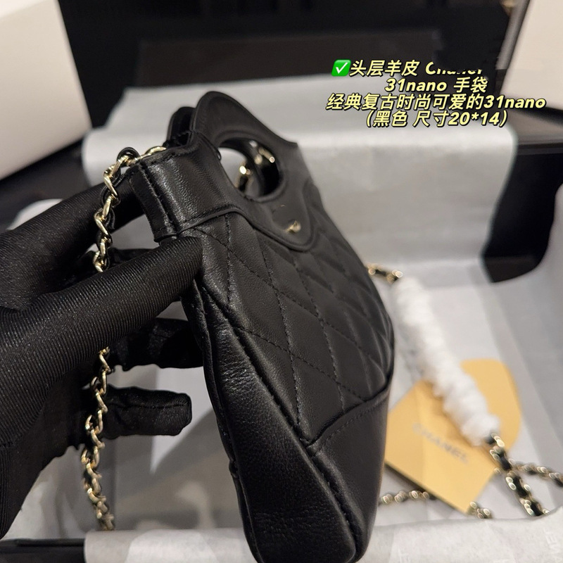 31bag mini横版女包nano迷你浅金色链条包油蜡皮鱼子酱潮流女包|undefined