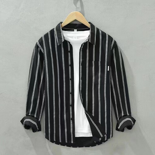 Japanese art graffiti long-sleeved shirt, men's casual loose, all-matching trendy, personalized coat, high-end top for men