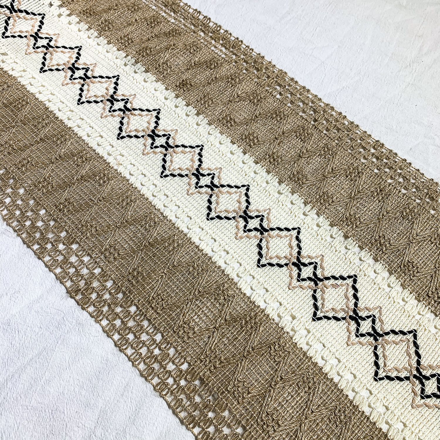 MX03 다크 브라운 바닥 중간 흰색 커피 다이아몬드 모양의 격자 무늬