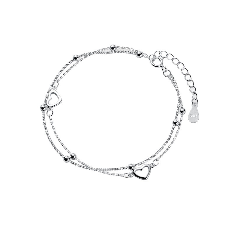 Double Layer Heart Bracelet For Women Elegant Niche Design Jewelry_voghion.com