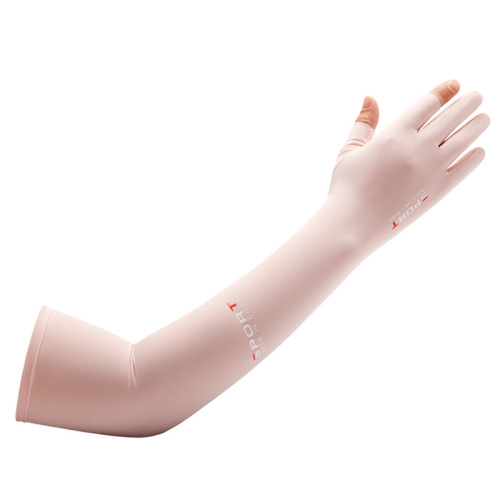 Ice silk sun protection sleeves for men and women, outdoor sports, cycling and driving, thin, breathable, non-slip, anti-sweat fingerless gloves
