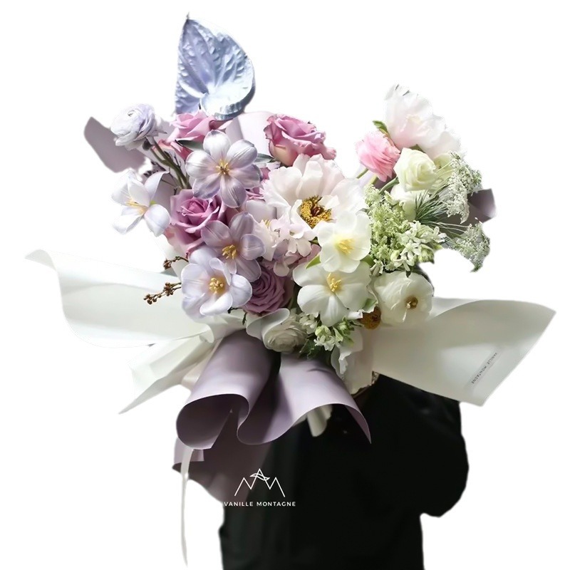 Fabricante de fiestas de flores nuevo regalo de flores papel de película de embalaje de bricolaje envoltura gruesa de papel de flores embalaje de regalo suministros de floristería
