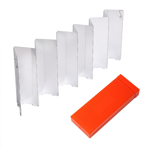 Outdoor camping stove windshield portable folding aluminum alloy windshield stove head heat gathering plate 12 pieces with box
