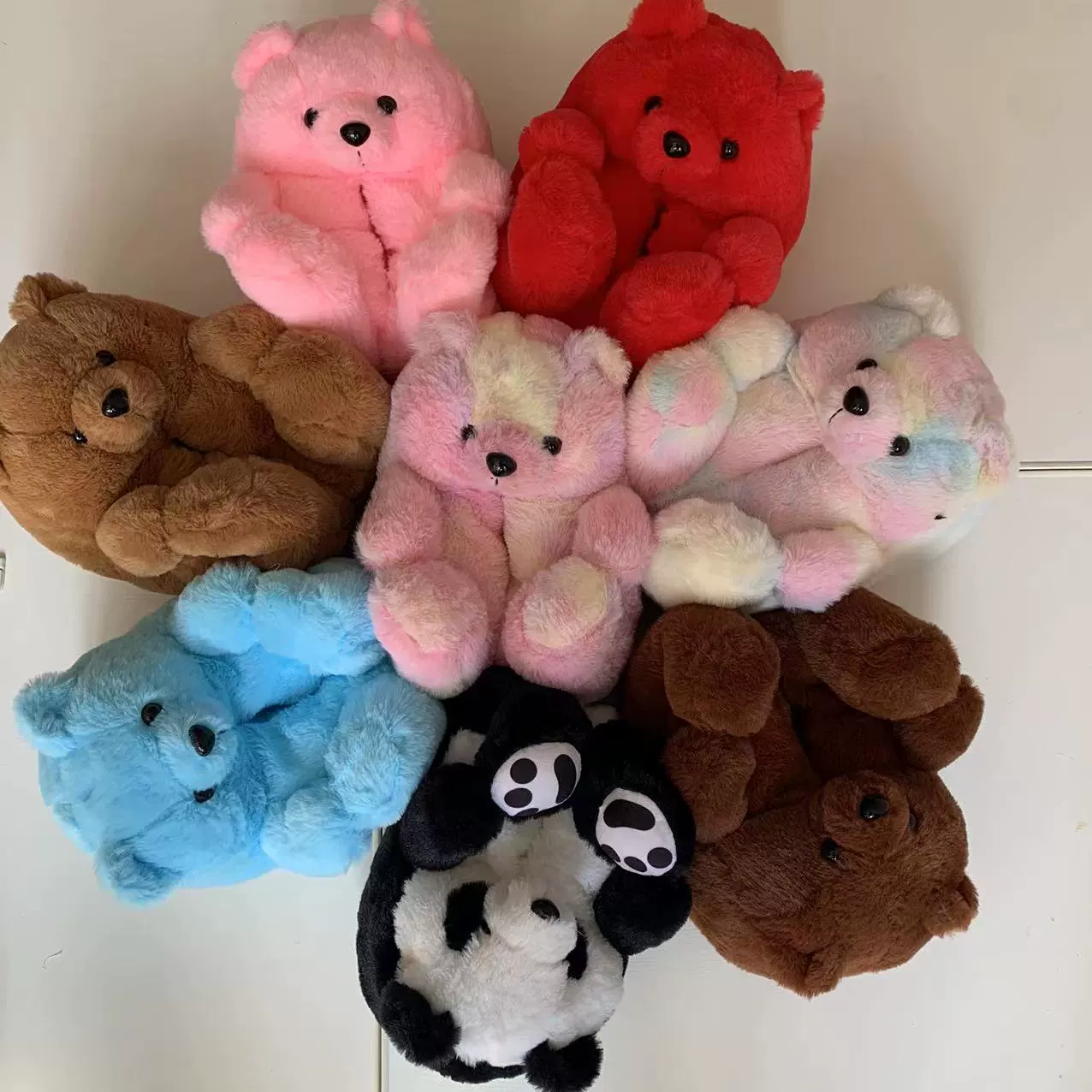 Спортивные тапочки Spot Teddy Bear Slippers, тапочка Медвежонок, пол Floor Plush Deep Cotton Warm Shoes