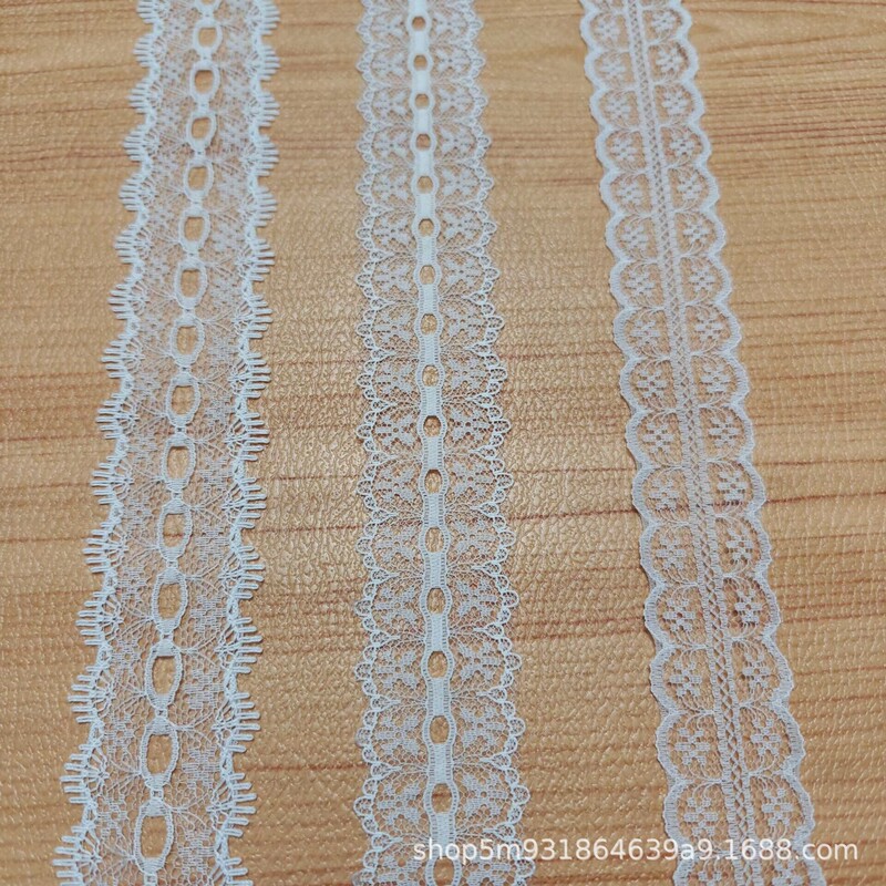 Bilateral Wavy Non-Elastic Nylon Lace Wedding Dress DIY Handmade Cuffs Clothing Decorative Accessories in Stock