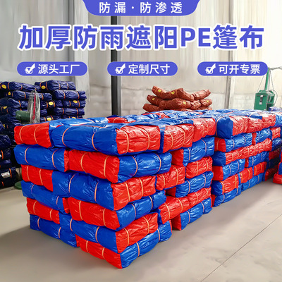 Manufactor customized Sunscreen wear-resisting Tarpaulin thickening Rainproof sunshade pe goods in stock wholesale waterproof Britney Rainstorm outdoors