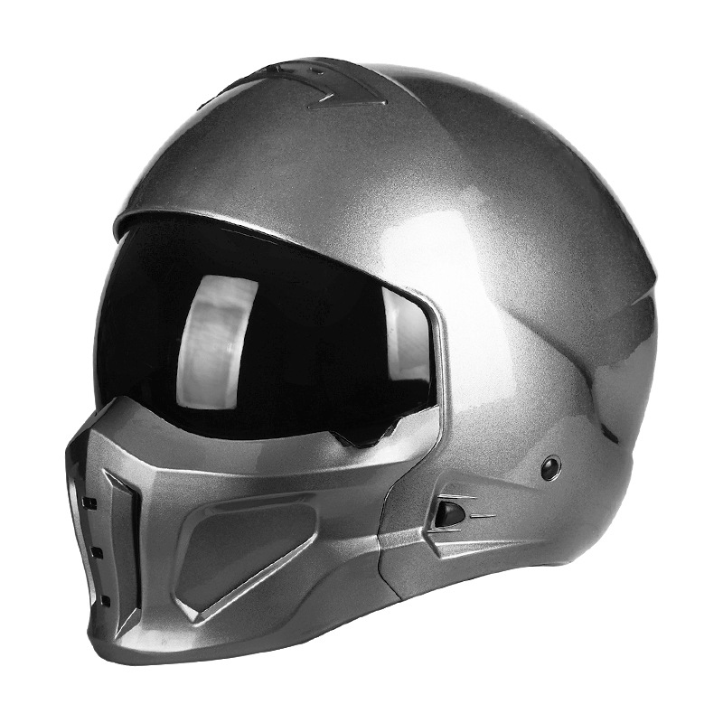 Certificación 3C casco de motocicleta retro casco completo locomotora eléctrica hombre y mujer invierno cuatro estaciones casco escorpión combinación de medio casco