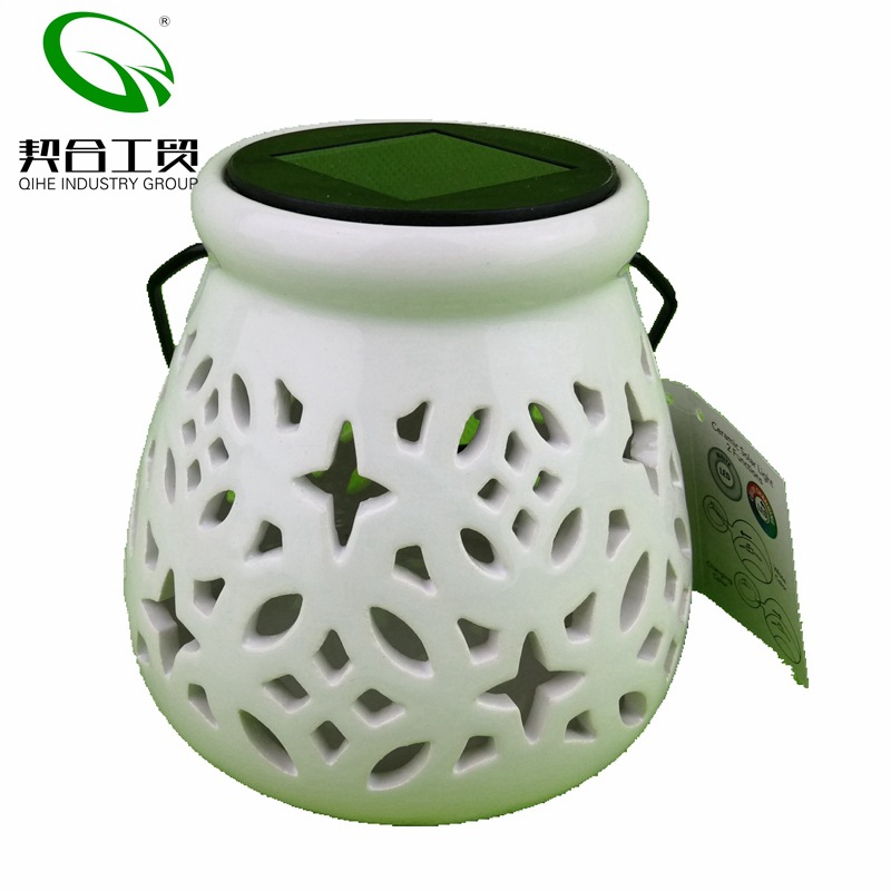 Cerámica serie pastoral hueco viento lámpara tortuga forma linterna cerámica libélula linterna hueco ancla lámpara colgante hueco