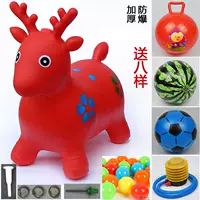 Inflatable toy for jumping, music pony, increased thickness