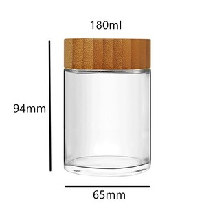 65Mm180Ml Factory Direct Sales Bamboo Cream Bottle, Various Specifications of Transparent Glass Bottles, Logo Can Be Printed