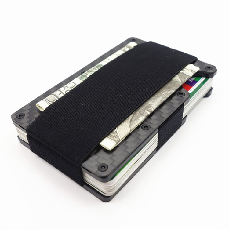 Carbon Fiber Automatic Cassette Credit Card Bag Ultra-thin Business Card Box display picture 3