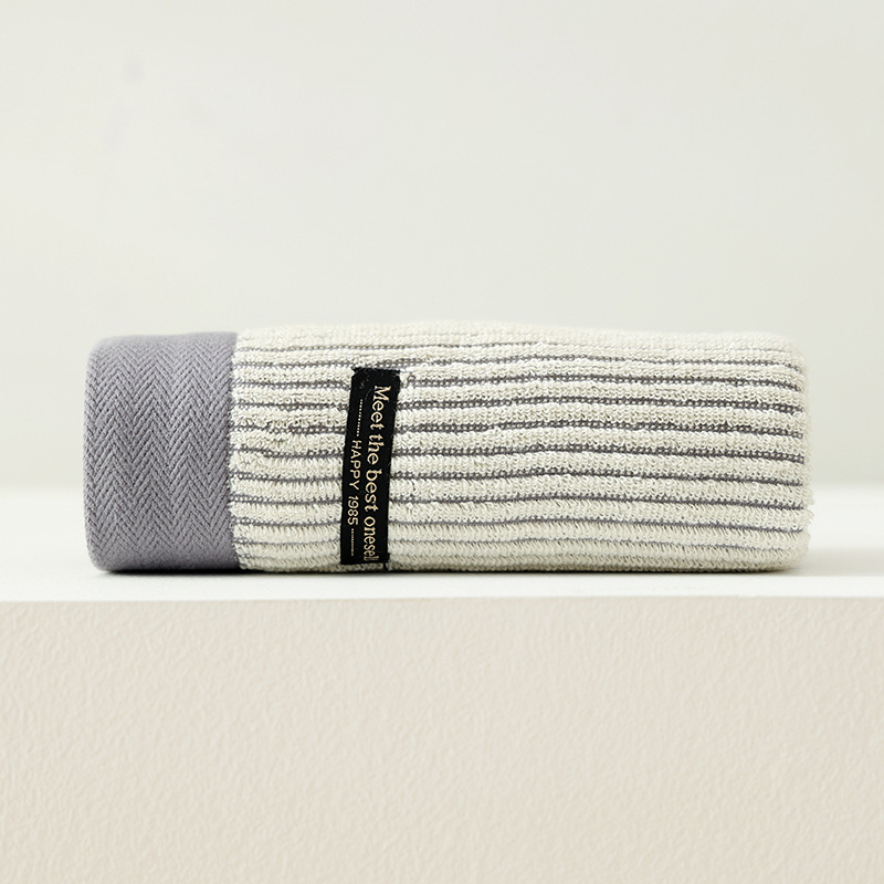 Toalha de banho absorvente de algodão puro tingido em fio, 100g, para uso doméstico masculino, que não solta fiapos, para rosto e banho feminino._voghion.com