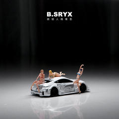 1:64 scale miniature human figure model micro landscape scene decorative color person sand table building micro photography shooting