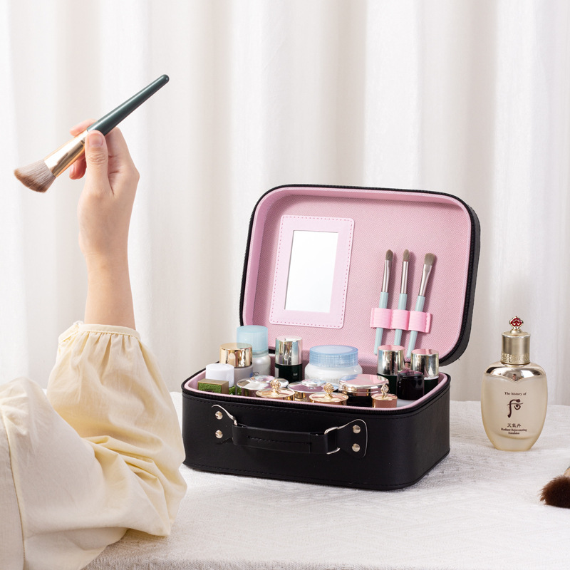 Caja de cosméticos de fragancia pequeña de celebridades de Internet, bolsa de almacenamiento de herramientas de belleza de gran capacidad de alto valor, maleta de seguimiento portátil