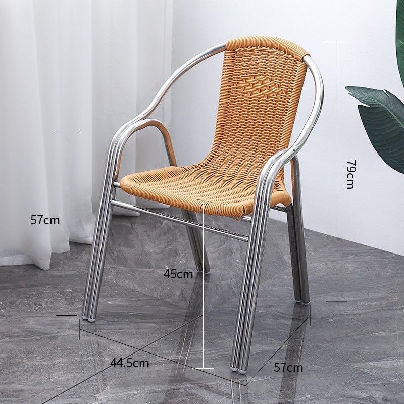 Silla de Ratán amarilla normal