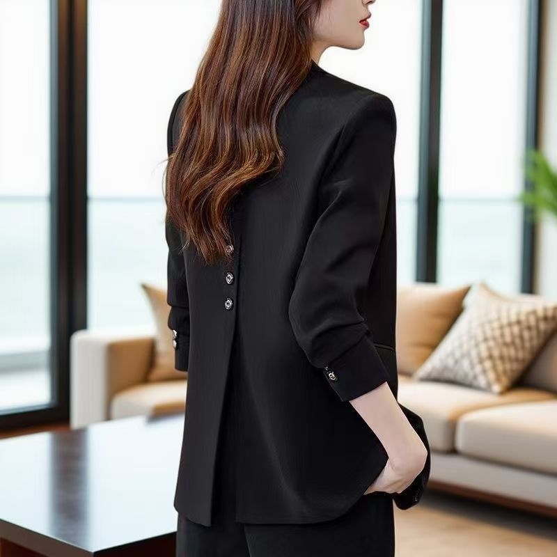 Suit Jacket High-End 2025 New Spring & Fall Korean Style Loose Casual Elegant Small Slit Suit Top for Women