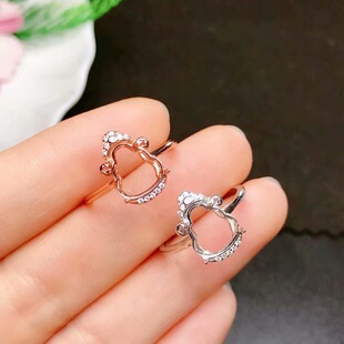С����ָS925�y��18K�׽�õ������9*10mm��Q