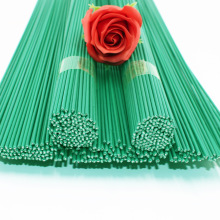 批发2绿色材料diy花艺铁丝30cm可弯曲2mm仿真玫瑰胶包绿植婚庆