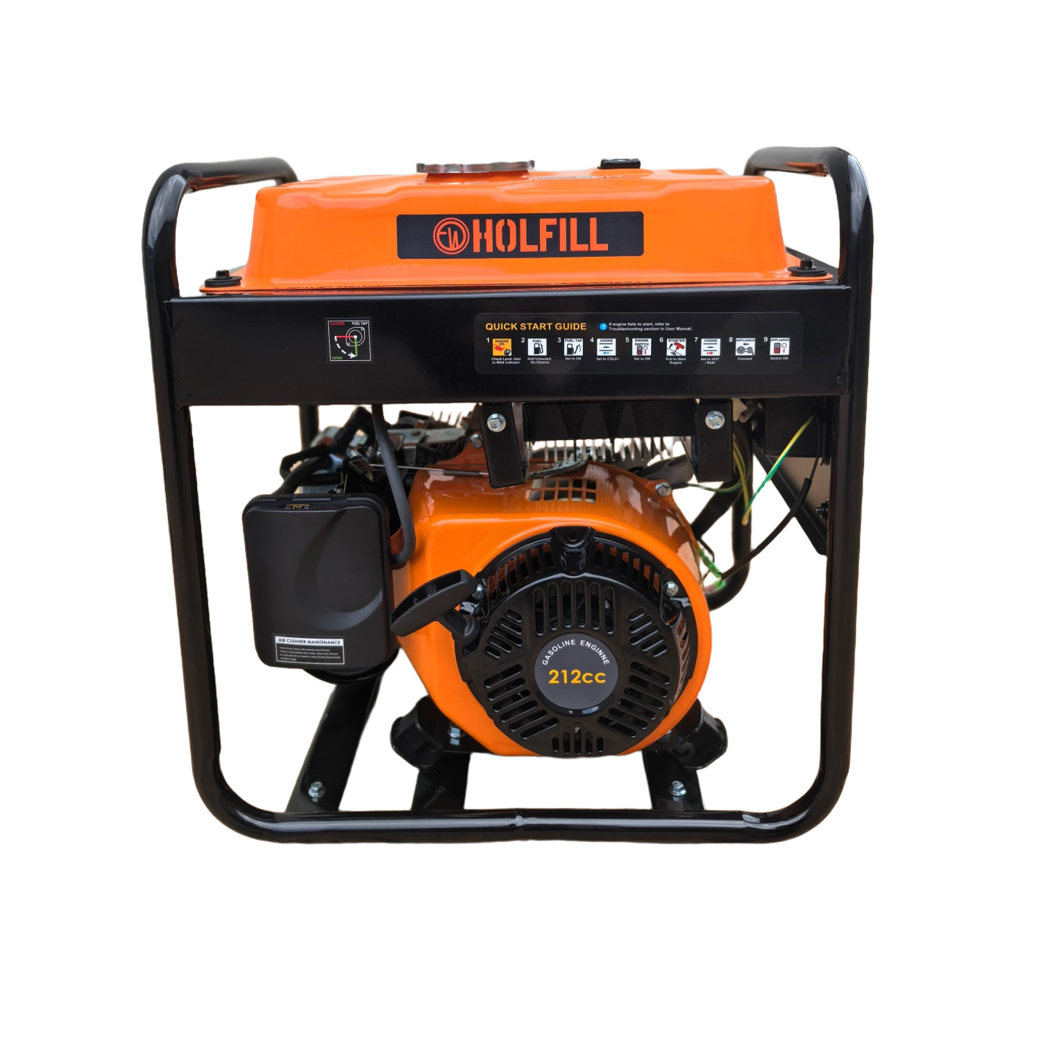 2kW 110V single-phase portable gasoline generator set for camping, RV, outdoor, home use, small outdoor