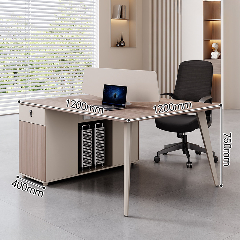 Mesa de oficina de venta directa de fábrica de doble posición de personal de escritorio de pantalla de escritorio de finanzas de escritorio de oficina moderna y simple