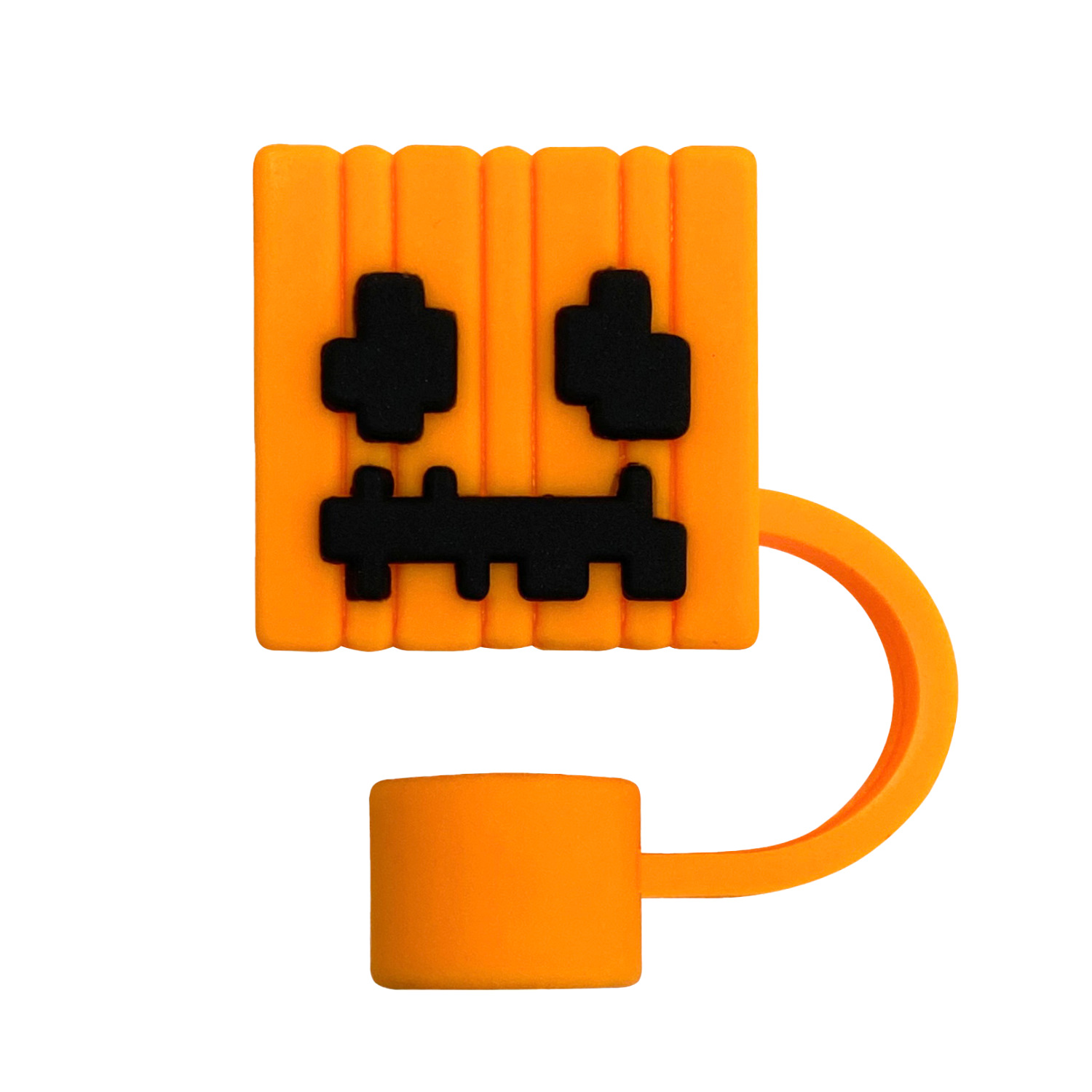 Tapa de paja de cabeza de calabaza tallada