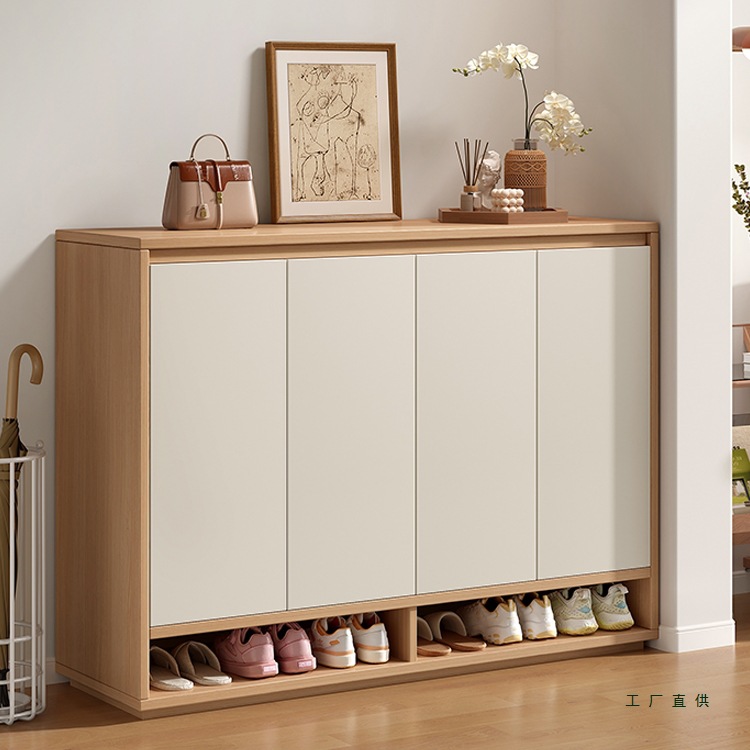 Shoe Cabinet for Home Entrance, Integrated Wall-Mounted Storage, 2026 New Model, Indoor Entryway Solid Wood Storage Cabinet