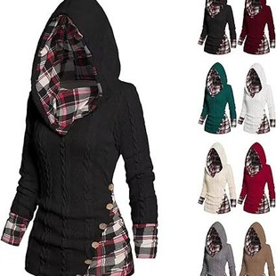 2023 Amazon Women's hoodie pit sweater long sleeve sweatshirt hooded shirt casual pullover sweatshirt