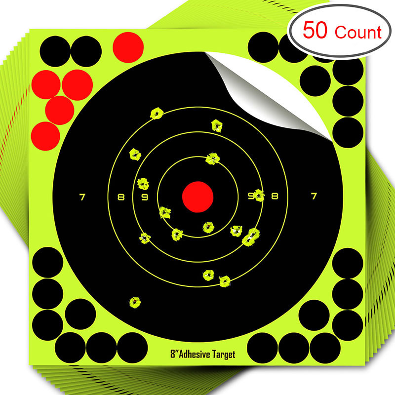 8g Weight 8-inch Fluorescent Self-adhesive Bow And Arrow Shooting Practice Target Sheet Stickers