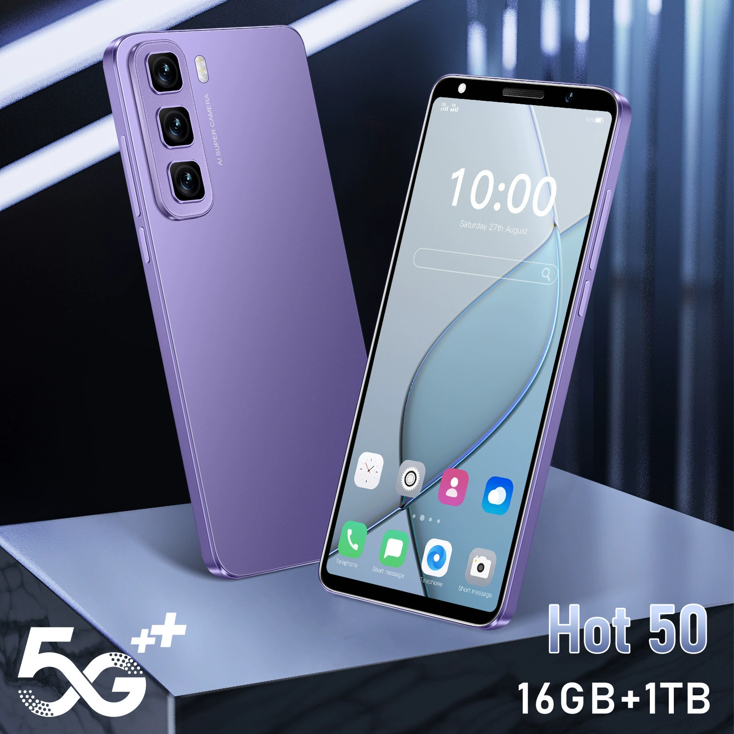 Новый трансграничный мобильный телефон Hot50 для внешней торговли. Смартфон с 5,5-дюймовым дисплеем Incell1+16 ГБ на базе Android 8.1.