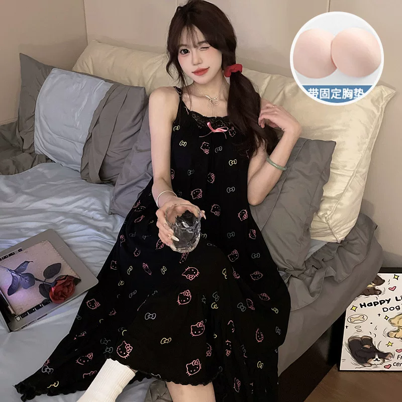 Summer pijama, black top with cups, city style, simple and elegant design