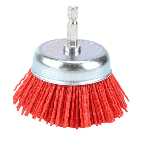 Rod bowl abrasive wire grinding flower head brush hexagonal handle wood carving mahogany furniture root carving relief round rod flat polishing wheel