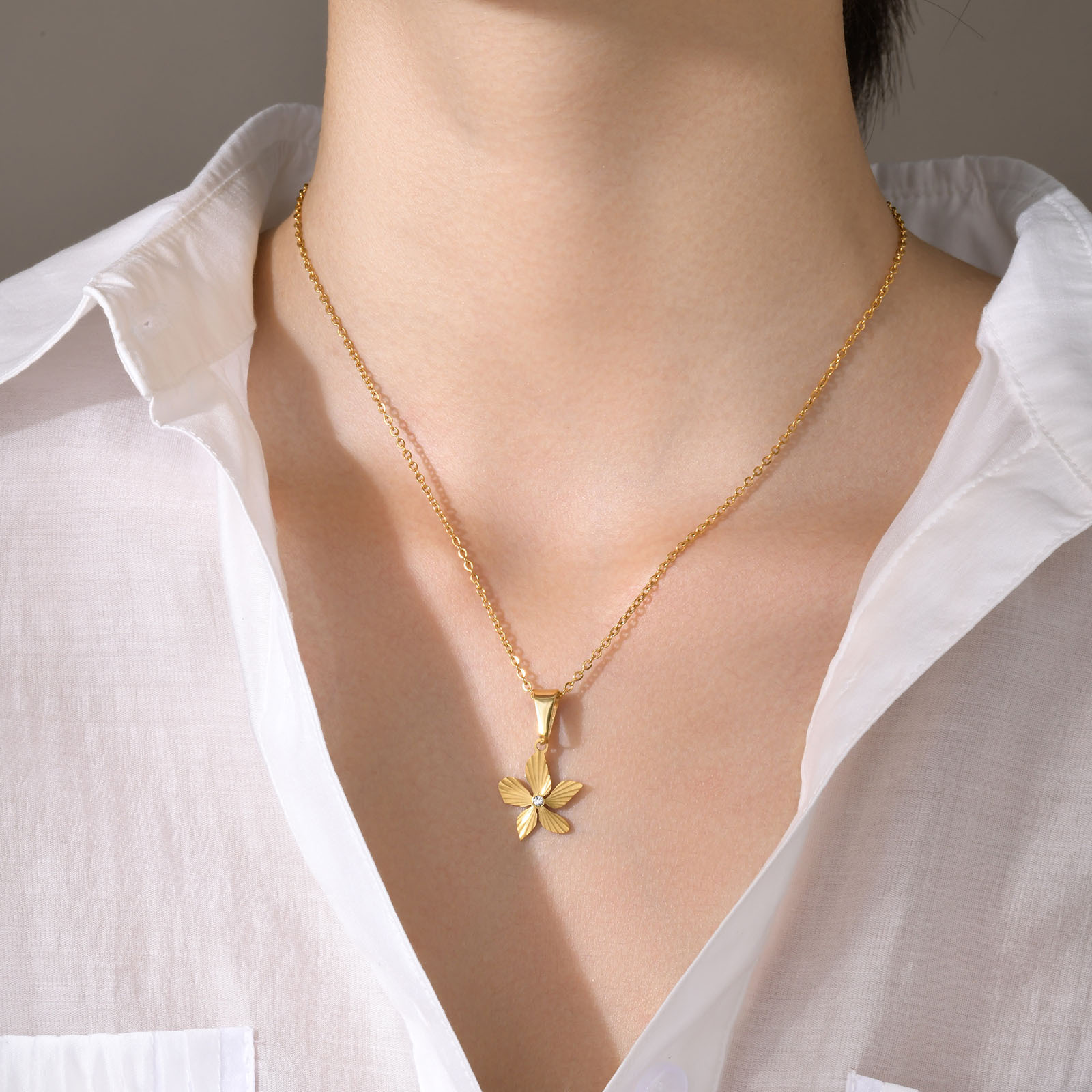 Simple Style Star Stainless Steel Plating Pendant Necklace 1 Piece