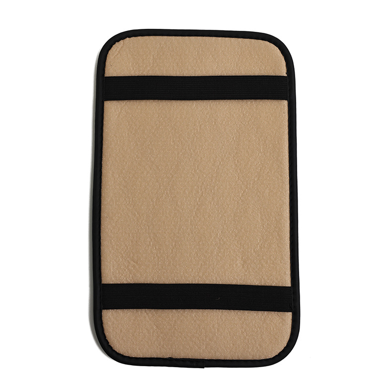 Universal car armrest box cover new carbon fiber leather