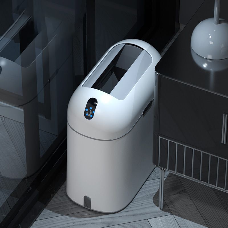 スマート誘導ゴミ箱家庭用バスルームトイレバスルーム寝室狭い隙間自動電気紙バスケット狭い軽い高級感|undefined