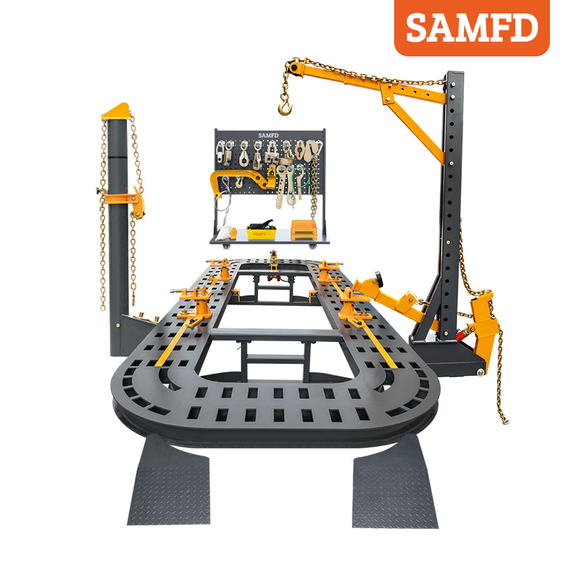 Pulei excelente haz de manganeso corrector de chapa de acero cuerpo de la depresión del coche de reparación de cuatro filas de corrección de la viga del agujero