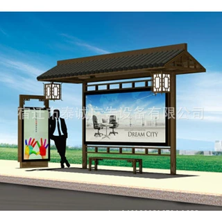 公交站台候车亭智能公交站台公交站牌城市家居生产定制智能屏