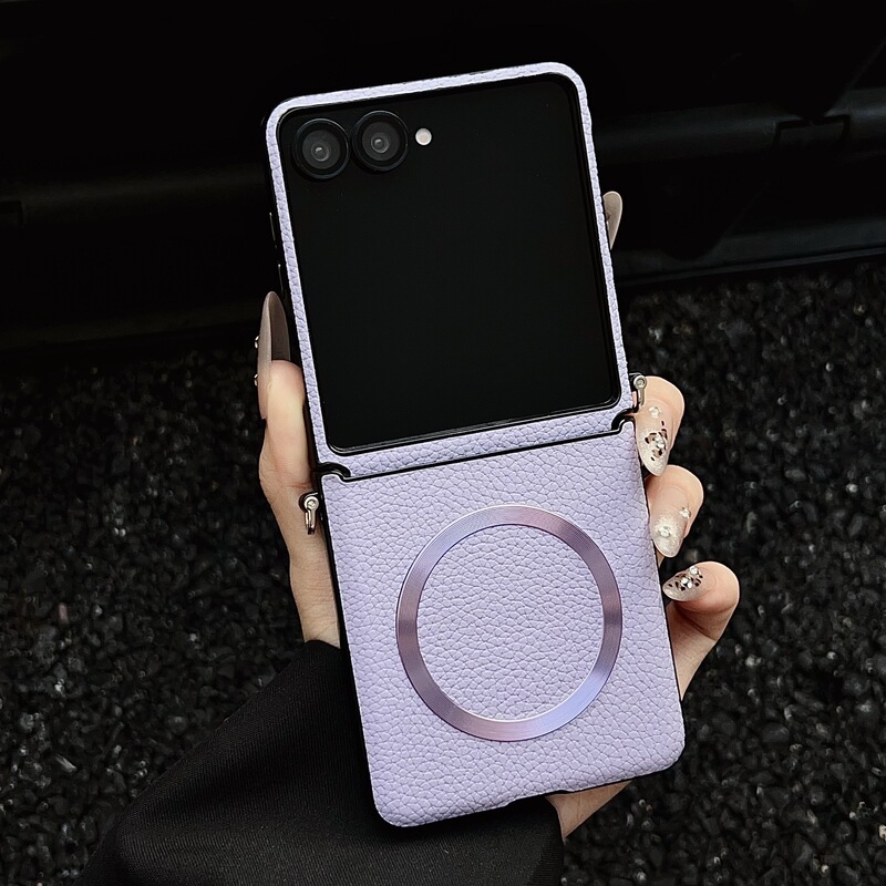 Suitable for Samsung Flip7 Mobile Phone Case Lanyard Zflip7 Central Axis Protective Cover Pebbled Wireless Charging Simple Case Suitable for Samsung Flip7 Mobile Phone Case Lanyard Zflip7 Central Axis Protective Cover Pebbled Wireless Charging Simple Case