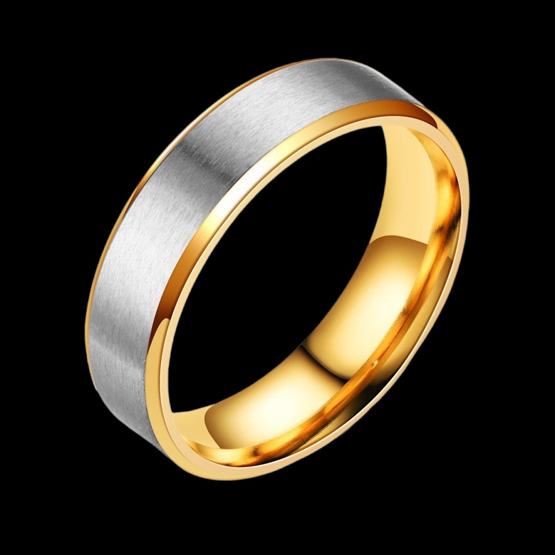 Anillo de acero titanio liso, sencillo y elegante para mujer, anillos de pareja de estilo coreano moderno y elegante, joyería transfronteriza al por mayor