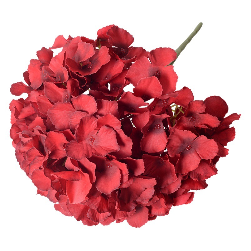 Hortensia artificial 5-cabeza paquete macaron Hortensia boda tiro diseño decoración del hogar flor falsa Flor de tela de seda