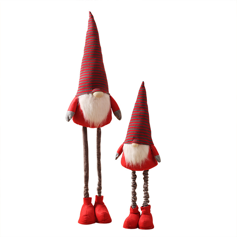 Nuevos productos transfronterizos muñecas de Papá Noel de tamaño grande Europa y América venta caliente sin cara viejos accesorios de diseño de escena de Navidad