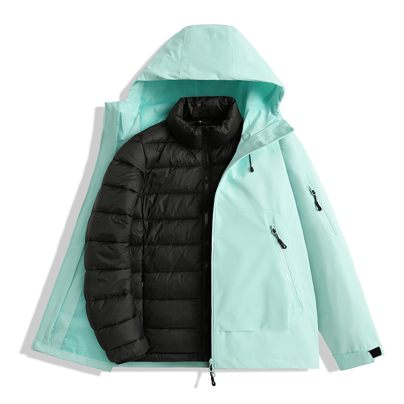 New Foreign Trade Surplus Spring and Autumn Men's Windbreaker Jacket Outdoor Three-In-One with Cotton Lining and Hood New Foreign Trade Surplus Spring and Autumn Men's Windbreaker Jacket Outdoor Three-In-One with Cotton Lining and Hood