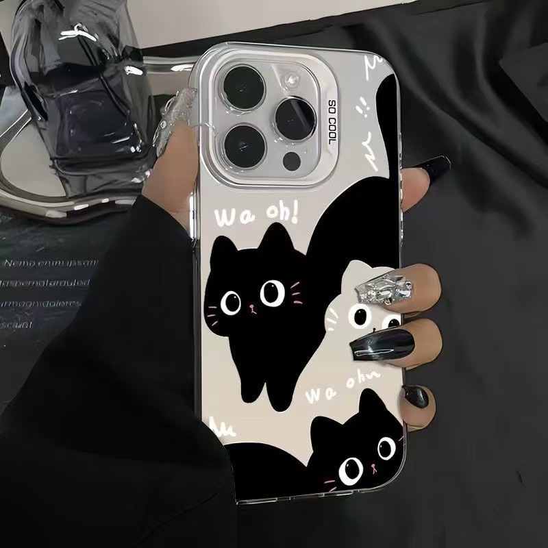 Nuevo gato de la marca de moda para iPhone 16 funda para teléfono móvil Apple 15promax/14 anti-caída 13pro1 2/11