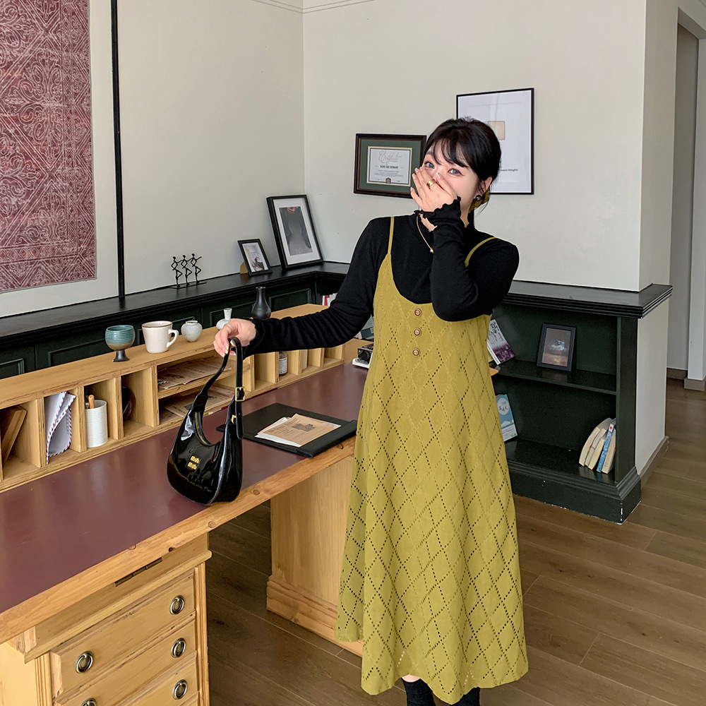 冬 XL-5XL 大きいサイズ トップス×ワンピース×ヘアゴムの3点セット 冬 XL-5XL 大きいサイズ トップス×ワンピース×ヘアゴムの3点セット